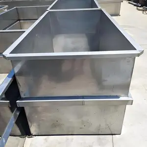 白条鸡流水线设备,家禽冷却池,浸蜡冷却池