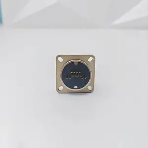 YW系列YW120F01S-F+导电垫双卡口插座RJ-45航空连接器接插件