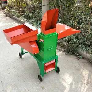 移动式玉米秸秆铡草粉碎机 多功能铡草机 小型干湿青贮秸秆铡草揉丝机