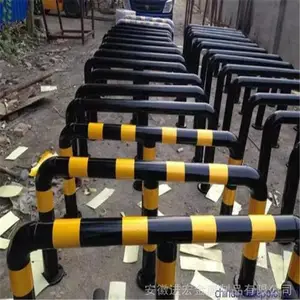 各种规格停车场车轮杆 钢管挡车器 金属车轮定位器 厂家全国直供