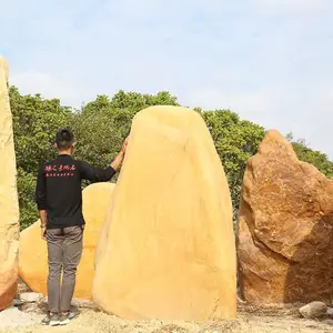 供应梅州 村牌石刻字石 ***立式泰山石 地名石供应