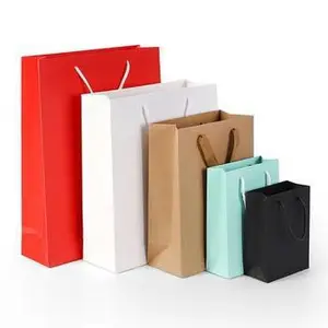 铜版纸手提礼品袋 定制购物袋 服装店用 印刷logo 环保纸袋 尺寸定做
