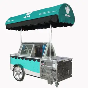 冰友牌厂家直销冰淇淋花车雪糕柜-25度冷柜移动冰棒展示柜车