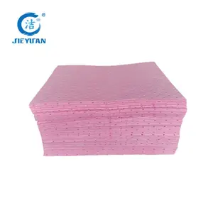 洁源CP2001X粉色2MM厚酸性液体吸附片100片/箱化学品吸附棉