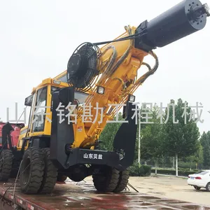 钻孔速度快机场港口大型桩基工程旋挖钻机 移位方便轮式打桩机