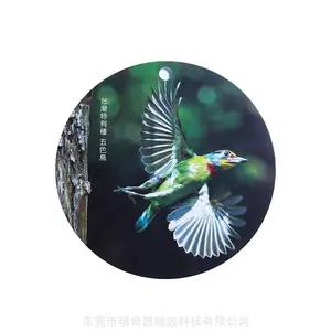 瑞奇想五色鸟食品级硅胶隔热垫锅垫耐热防滑加厚防污圆形锅垫