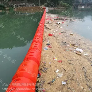 瀛洲河漂浮塑料袋拦污设备浮式拦漂排施工