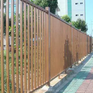 韶关仿木栅栏 学校围墙护栏方能 锌钢护栏加工