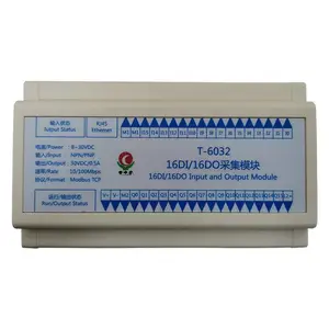供应掌中宇T-6032 基于以太网的16DI/16DO采集模块 TCP/IP通讯