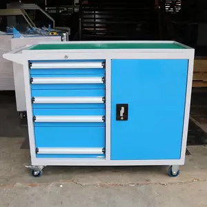 重型工具柜子车间用工厂储物柜加厚汽修工具车收纳柜五抽屉式铁皮柜
