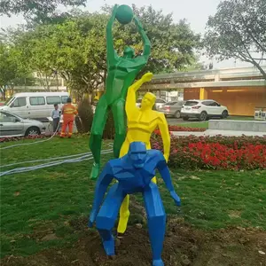 厂家专业玻璃钢雕塑 玻璃钢人物雕塑 园林抽象人物雕塑摆件