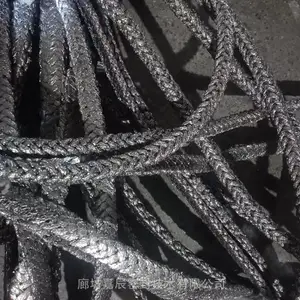 不锈钢丝石墨盘根,镍丝石墨纤维编织盘根绳厂家。