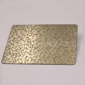 广东不锈钢蚀刻厂 不锈钢蚀刻镜面多边花电镀钛金板 304不锈钢蚀刻板