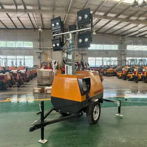 液压升降拖车灯车 柴油发电机组 矿山移动照明灯塔 露天矿场应急