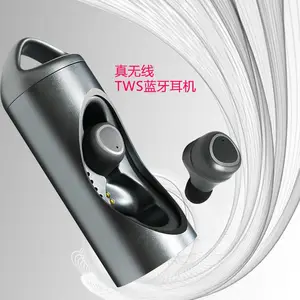 跨境***新款立体声双耳触控无线带充电仓TWS5.0运动跑步蓝牙耳机
