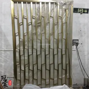 专业量身定做售楼部大厅不锈钢玫瑰金屏风 海南房地产高档屏风厂