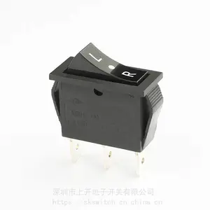 KCD1-11C黑色L R标记船型翘板波动开关 单刀单掷