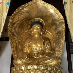 正圆木雕三宝佛厂家　三宝佛木雕佛像厂家 大型佛像雕刻厂