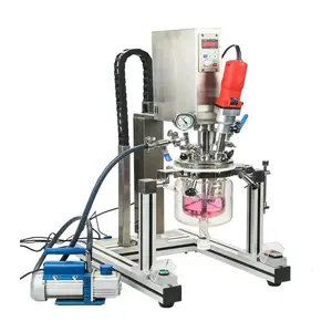 实验室真空乳化机反应釜HYM-10L搅拌马达功率180W