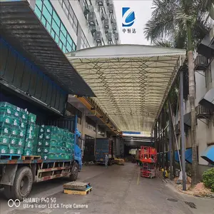 定做大型电动推拉蓬 仓库活动雨棚 篷布阻燃