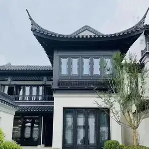 南京寺院别墅四合院 凹弧系列仿古门窗定制工厂