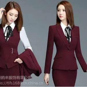 广州天河企业OL通勤女款小西装定做,西服定制