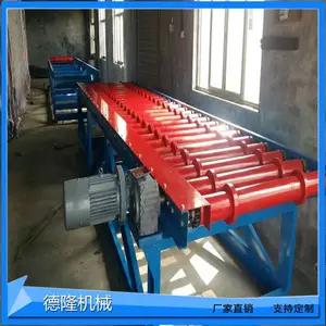 德隆厂家重型包胶滚筒输送机灯具玻璃防磕碰辊道线积放辊筒流水线