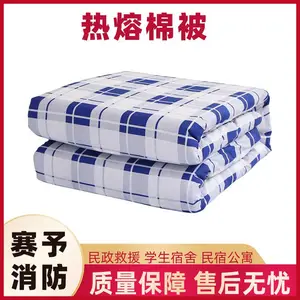 酒店民宿简约棉被学生宿舍加厚保暖热熔被民政救援可拆洗被子