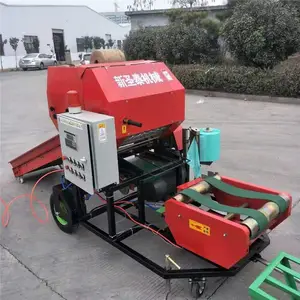 甘肃青贮全自动打包机 畜牧养殖青储包膜机 邯郸青储打捆包膜机