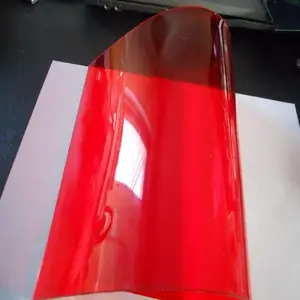 2mm厚红色透明防飞溅焊接遮光门帘