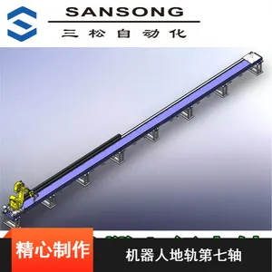 直线导轨齿轮传动机器人地轨 非标定制可重复编程重型机器人行走轴