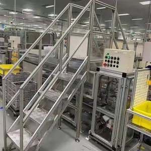 铝合金移动登高梯 工业铝型材检查维修过线梯 可上门测量现场组装