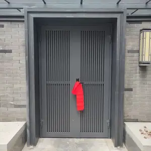 宝鸡庭院门别墅门自建房大门对开门铁艺大门锌钢门