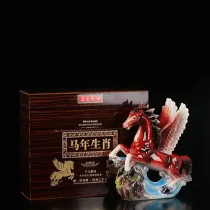 生肖马3斤装酒瓶 盛酒艺术礼品密封陶瓷酒坛 做工艺瓷器酒具厂家