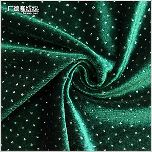 秋冬广德隆纺织复古天鹅绒星空闪粉撒粉面料连衣裙礼服箱包裤子布