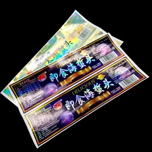 彩色不干胶 防水贴纸 支持贴标机的卷筒罐装食品标签