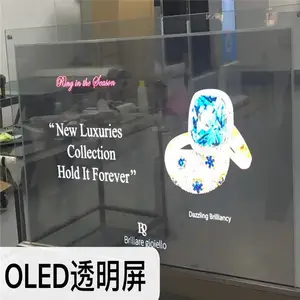 ����ֱ��55��OLED͸�����Է�����ʾ�� ������Ļ��Ƚ���2mm ֧�ֶ���ƴ��