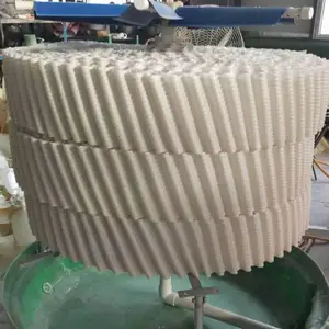 工业水冷却圆塔填料 圆塔填料型号 24公分高蓝色PVC填料 恒冷