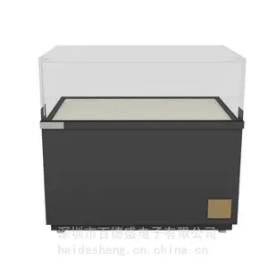 字画 定制博物馆展柜 玻璃展示柜 陈列柜 文物 瓷器 带灯光 液压展览柜子