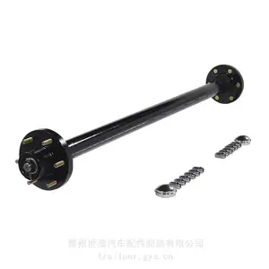 拖车轮毂车轴总成 | 摩托拖车拖挂摩托板车无制动车轴总成车桥后桥圆轴方轴 | 世澳零部件跨境供应加工定制源厂