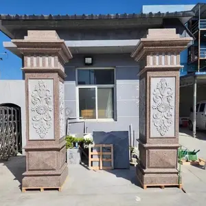 大理石柱子定制 花岗岩柱子价格 汉白玉石柱图