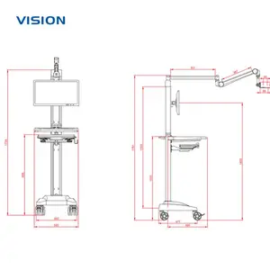 VISION 25011| 手术示教推车 术野摄像机移动推车 远程会诊医疗推车