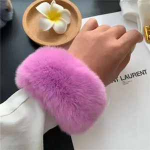 秋冬超萌可爱啪啪圈毛毛发圈手环手链少女百搭韩版仿兔毛头饰女
