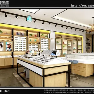 眼镜店装修设计-展柜展架制作厂家-前旗晴彩眼镜店效果图