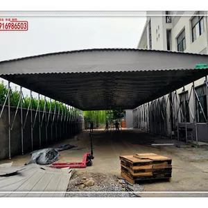 干窑活动雨棚/干窑仓储式推拉雨棚/嘉善鸿禧大小型移动雨篷报价单