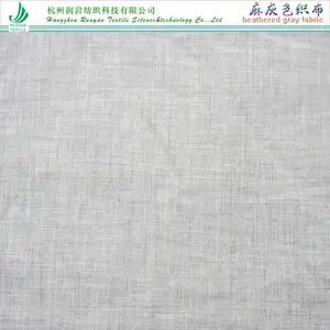 梭织麻灰面料72gsm麻灰色织布60*60麻灰色纺色织布heathered gray fabric