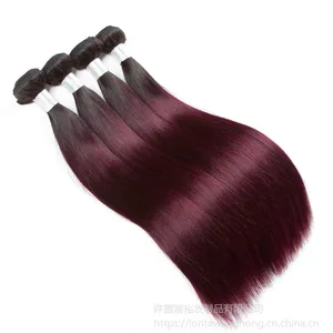 欧美假发 1B/99J Aplus hair真人发发帘human hair bundles 工厂直销
