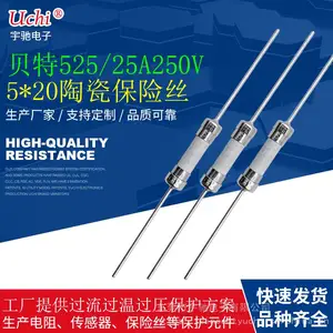 现货保险管25A/250V+P 快断 陶瓷保险丝5*20双帽带引线保险丝贝特熔断体