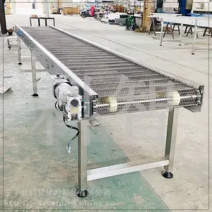 钢丝网链条输送机,耐热式不锈钢网传送机厂家,金属网带输送线