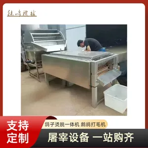宰杀鸽子浸烫去毛 恒温烫脱一体机 不卡翅褪毛机 屠宰场 商用